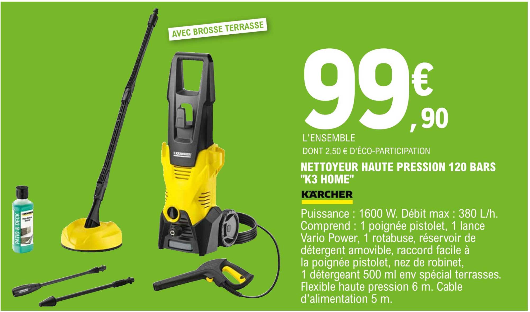 nettoyeur haute pression 120 bars "k3 home" kärcher