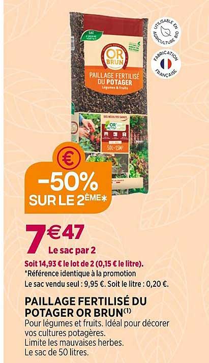 paillage fertilisé du potager or brun