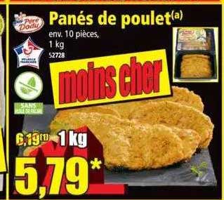 panés de poulet père dodu