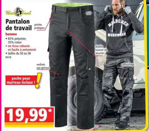 pantalon de travail homme uncle sam