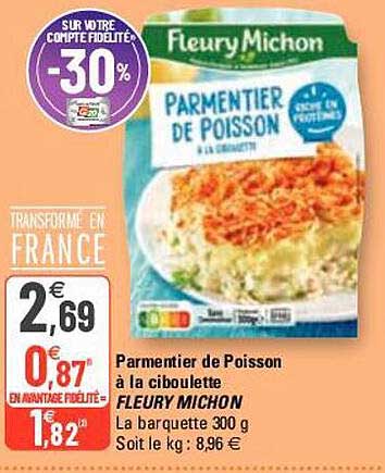 parmentier de poisson à la ciboulette fleury michon