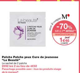 patchs patchs yeux cure de jeunesse "la beauté"