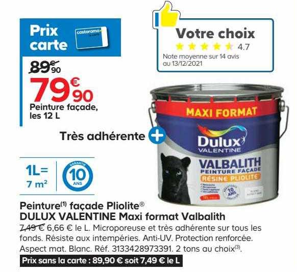 peinture façade pliolite dulux valentine maxi format valbalith