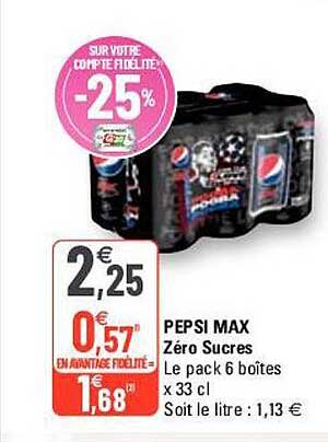 Pepsi Max Zéro Sucres