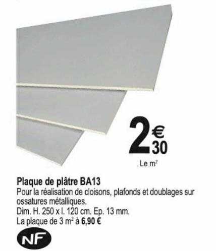 Plaque De Plâtre Ba13