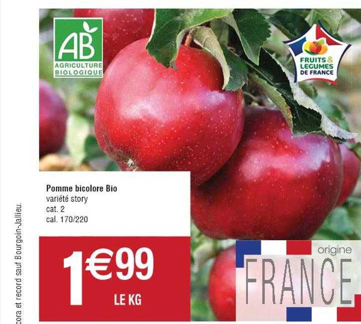 pomme bicolore bio story