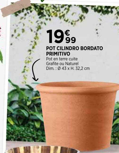 pot cilindro bordato primitivo
