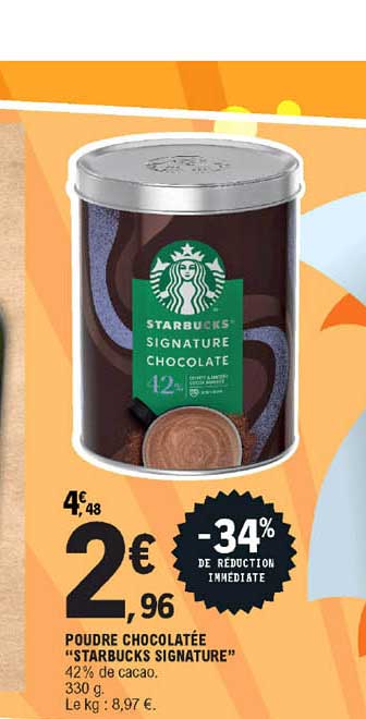 poudre chocolatée "starbucks signature"