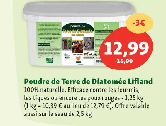 Poudre De Terre De Diatomée Lifland