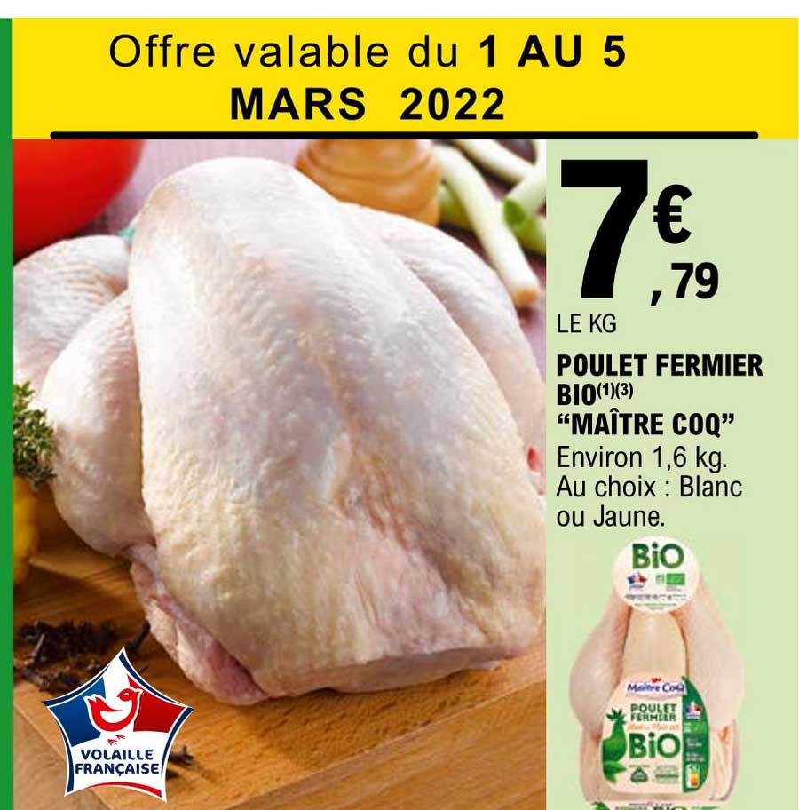 poulet fermier bio "maître coq"