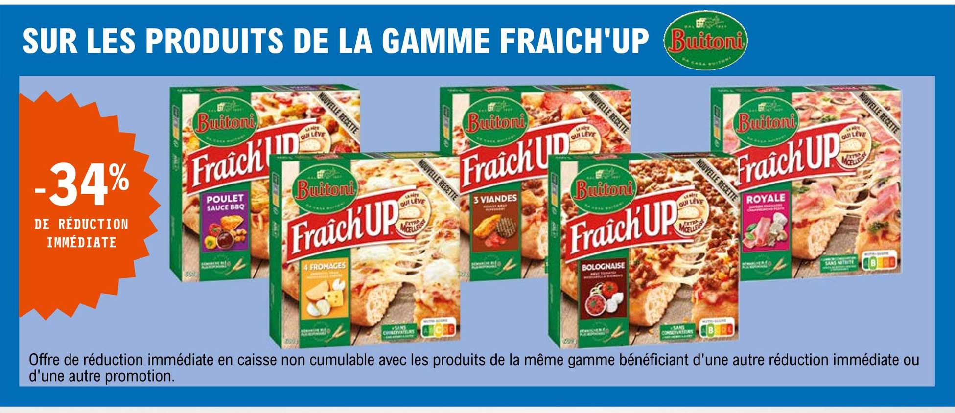 produits de la gamme fraîch'up buitoni
