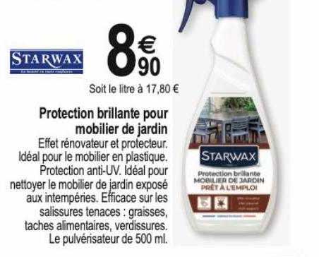 Protection Brillante Pour Mobilier De Jardin Starwax