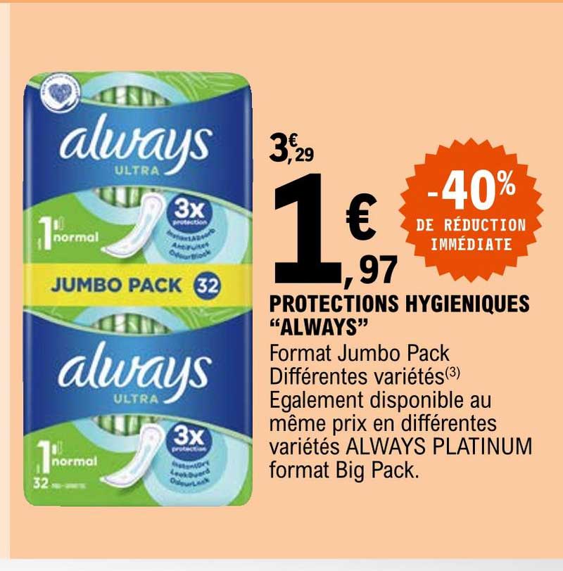 protections hygiéniques "always"