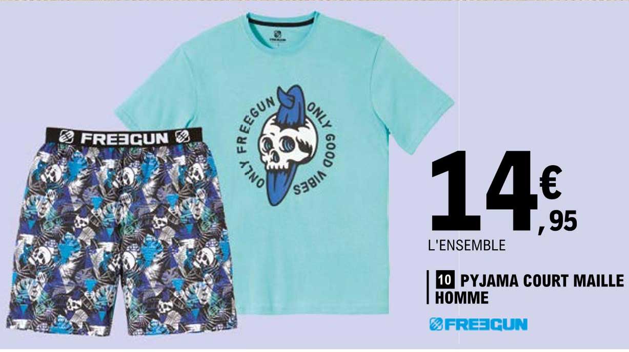 pyjama court maille homme freegun