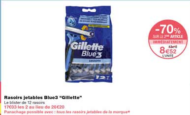 rasoirs jetables blue3 "gillette"