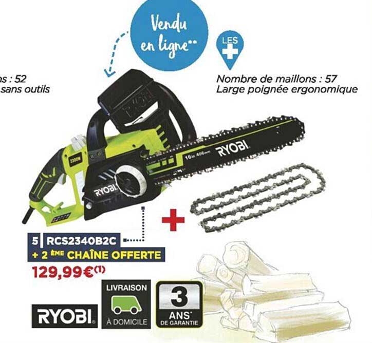 Rcs2340b2c + 2ème Chaîne Offerte Ryobi