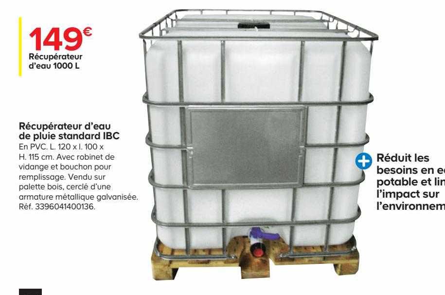 Récupérateur D'eau De Pluie Standard Ibc