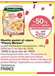 risotto poulet et cèpes "fleury michon"
