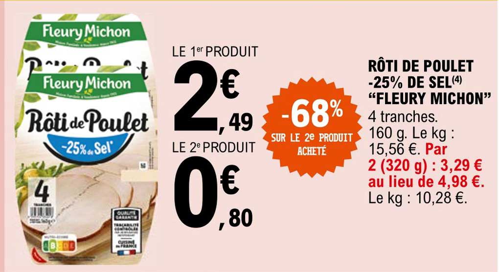 rôti de poulet -25% de sel "fleury michon"