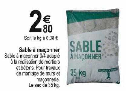 sable à maçonner