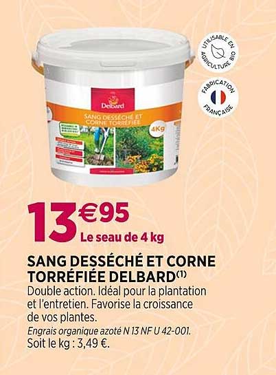 sang desséché et corne torréfiée delbard