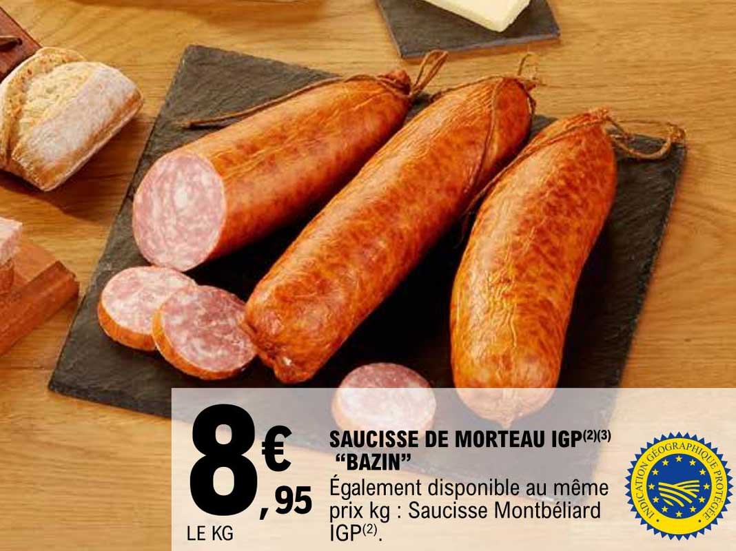 saucisse de morteau igp "bazin"
