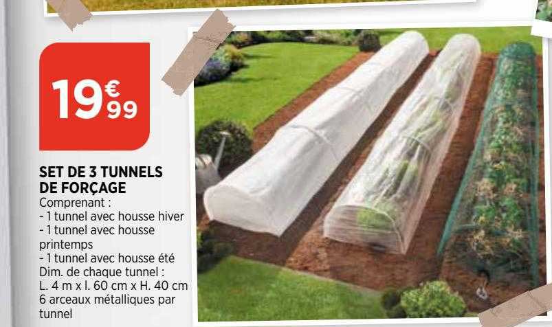 set de 3 tunnels de forçage