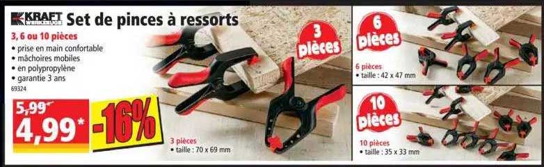 set de pinces à ressorts kraft werkzeuge