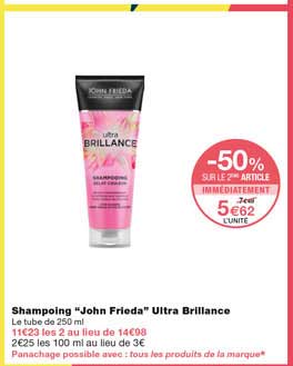 shampoing "john frieda" ultra brillance