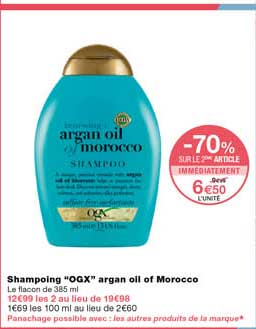 shampoing "ogx" argan oil of morocco