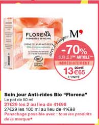 soin jour anti-rides bio "florena"