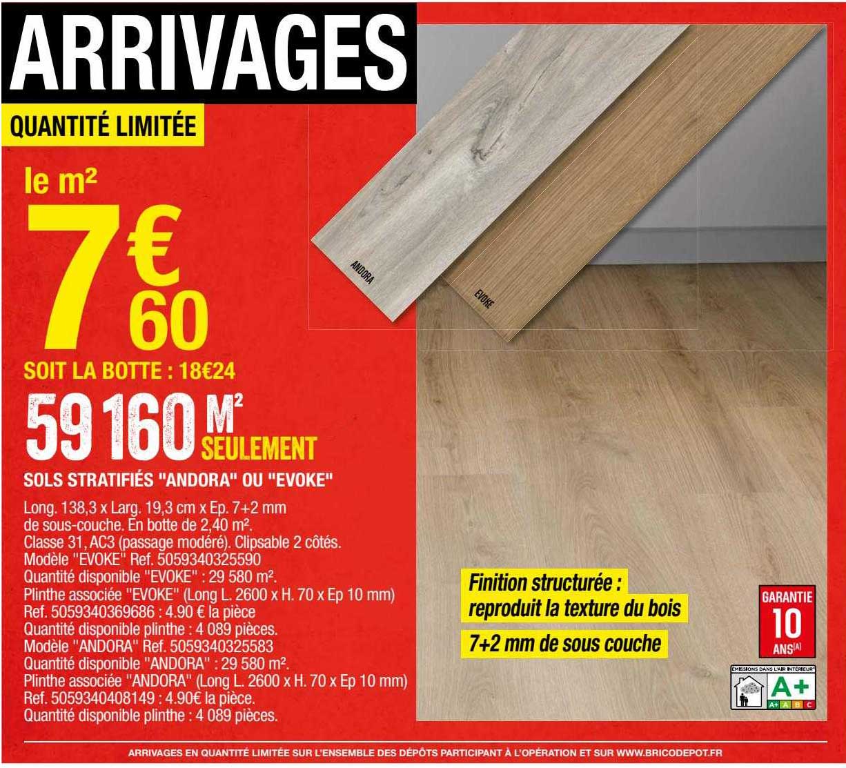 sols stratifiés "andora" ou "evoke"