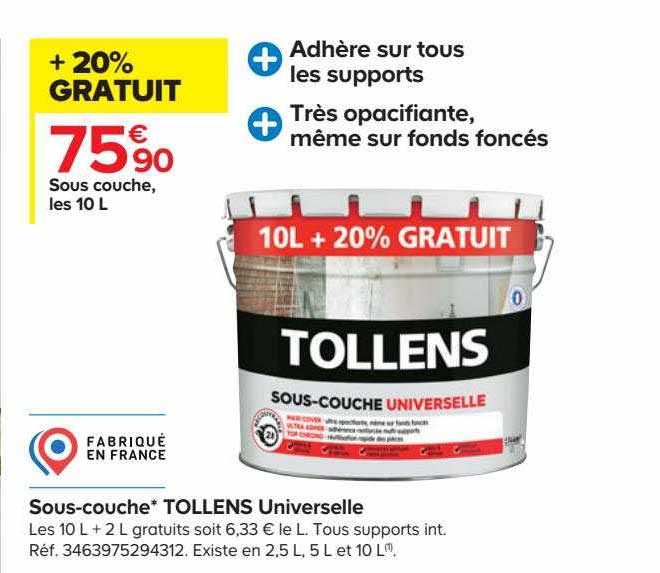 sous-couche tollens universelle
