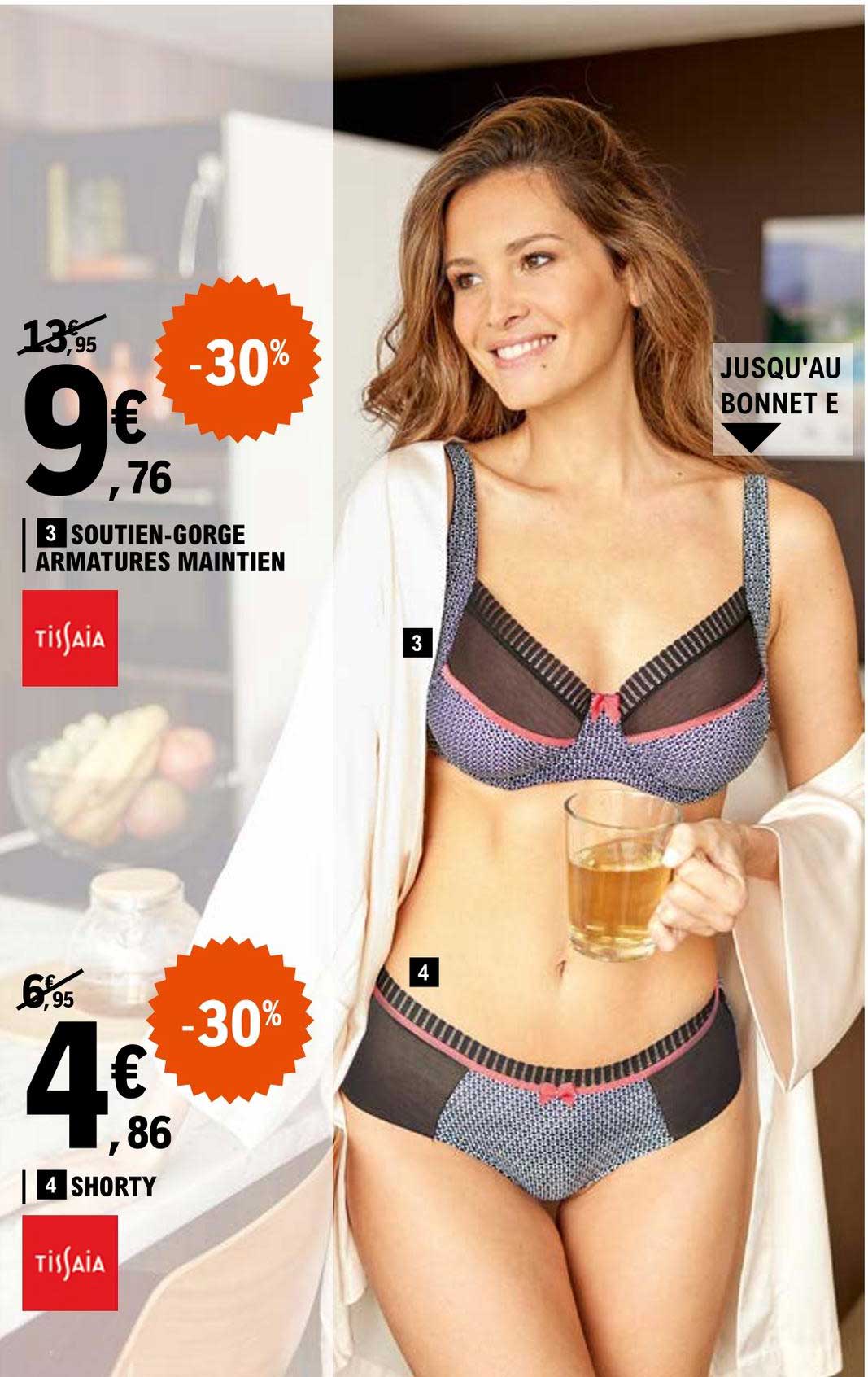 soutien-gorge armatures maintien, shorty tissaia