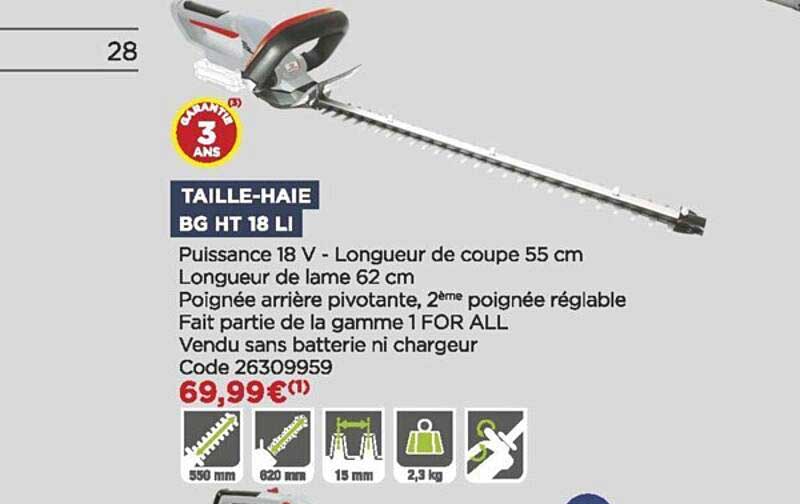 taille-haie bg ht 18 li
