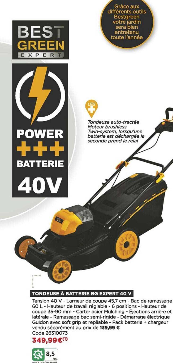Tondeuse à Batterie Bg Expert 40 V