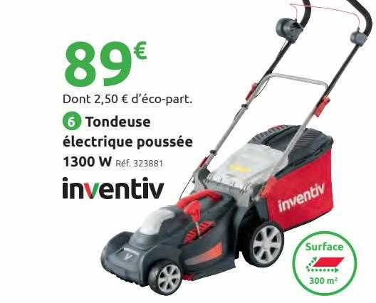 tondeuse électrique poussée 1300 w inventiv