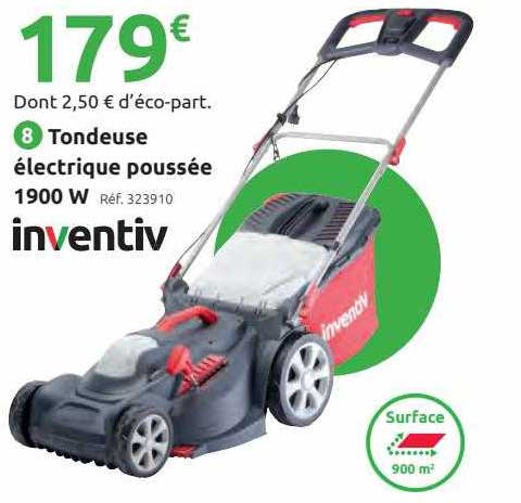 tondeuse électrique poussée 1900 w inventiv