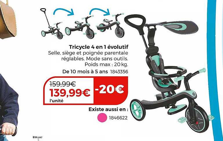 tricycle 4 en 1 évolutif
