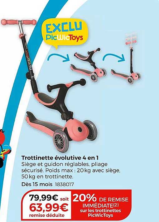 trottinette évolutive 4 en 1