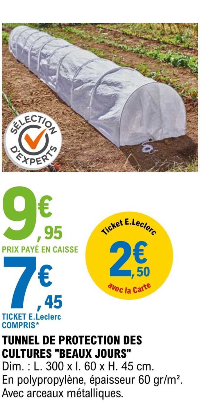 Tunnel De Protection Des Cultures "beaux Jours"