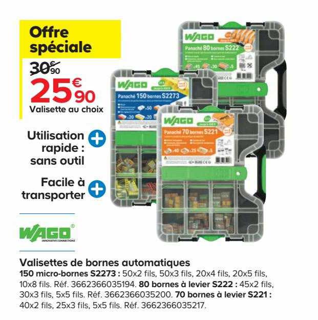 valisettes de bornes automatiques wago