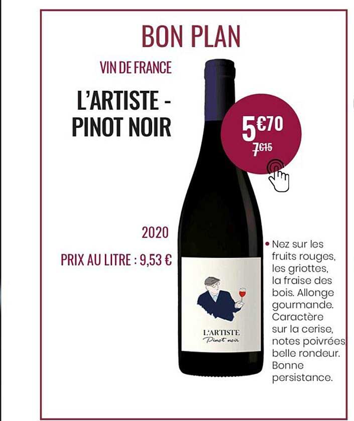 Vin De France L'artiste - Pinot Noir 2020