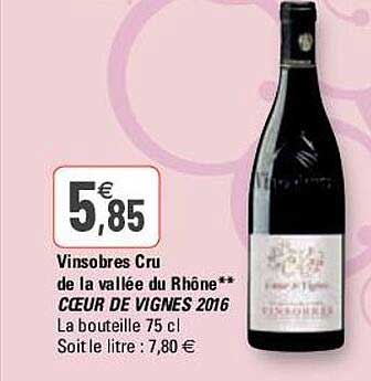 vinsobres cru de la vallée du rhône coeur de vignes 2016