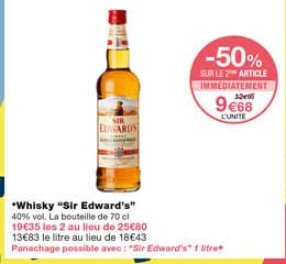 whisky "sir edward's"