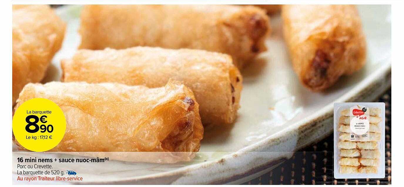 16 mini nems + sauce nuoc-mâm