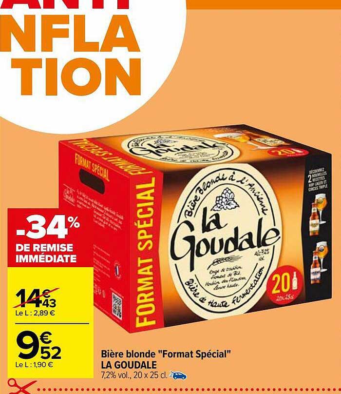 bière blonde "format spécial" la goudale
