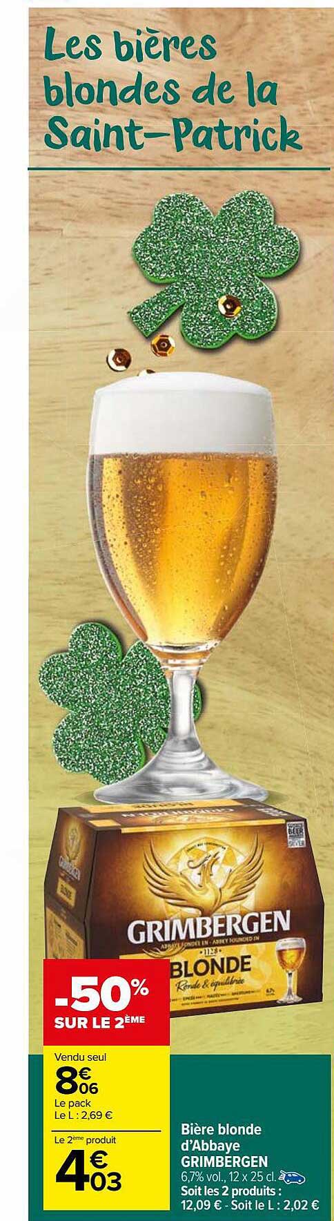 Bière Blonde D'abbaye Grimbergen