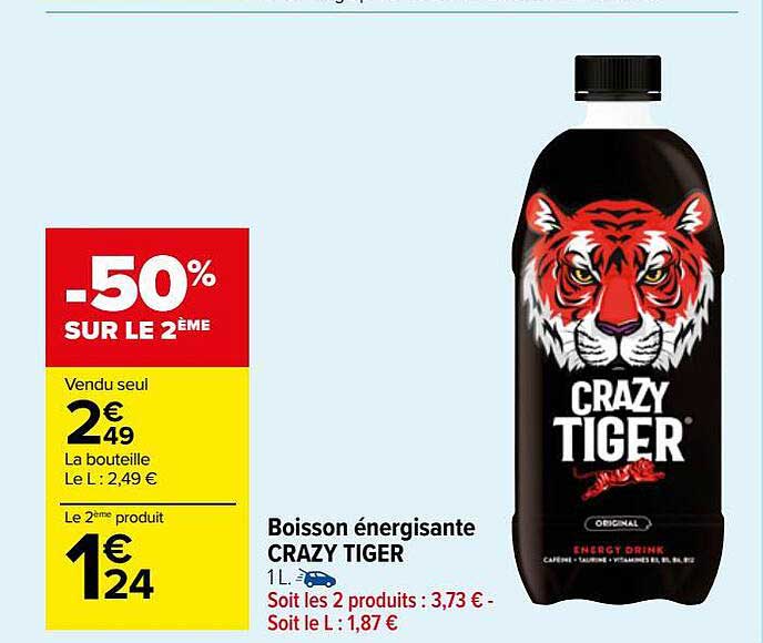 boisson énergisante crazy tiger