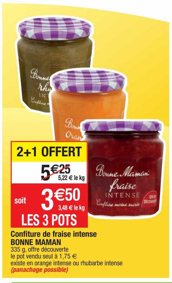 confiture de fraise intense bonne maman